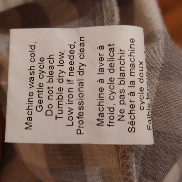 11•1•TYLHO shades of gray checked shirt Sz L - Picture 8 of 8